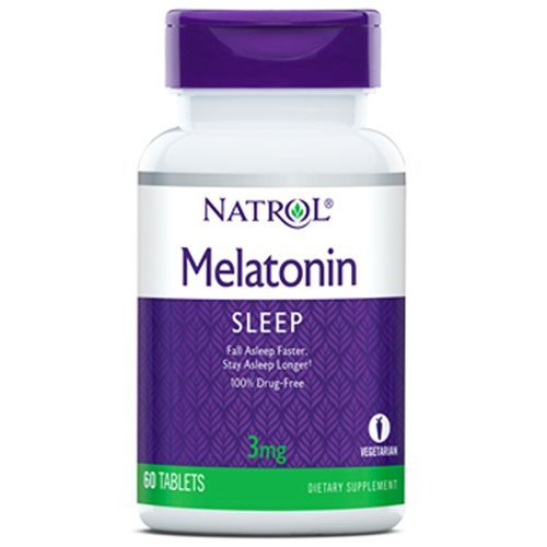 Мелатонин 3 мг, 60 таблеток Natrol (США) купить по цене 1 075 руб.