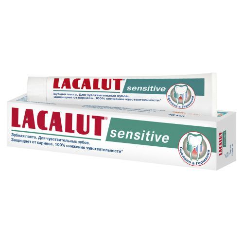 Зубная паста Сенситив 75 мл Lacalut (Германия) купить по цене 454 руб.