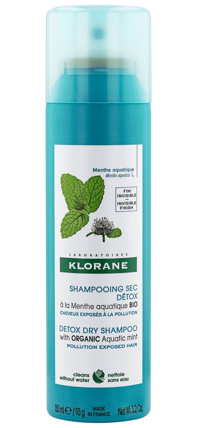 Klorane Mint - Детокс сухой шампунь с экстрактом Водной мяты 150 мл