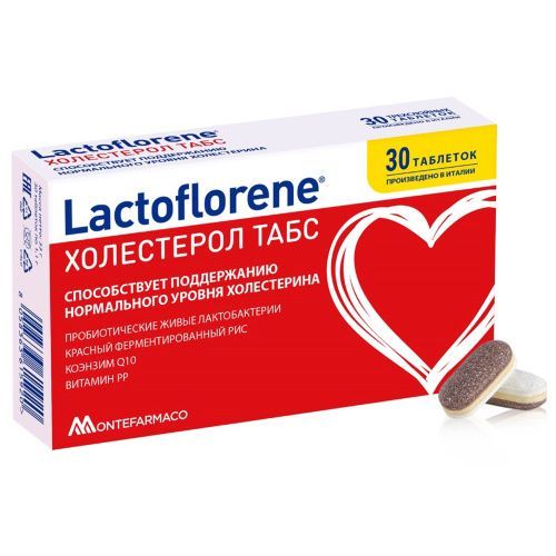 Пробиотический комплекс «Холестерол табс», 30 таблеток Lactoflorene (Италия) купить по цене 2 435 руб.