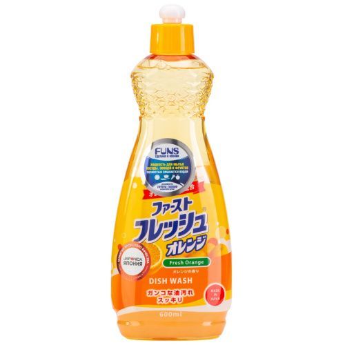 Жидкость для мытья посуды с ароматом апельсина, 600 мл Funs (Япония) купить по цене 392 руб.