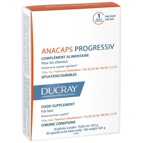 Ducray Anacaps Reactiv - Биологически активная добавка к пище для волос и кожи головы №30 Ducray (Франция) купить по цене 2 492 руб.