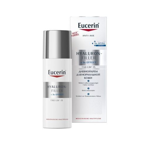 Eucerin Hyaluron-Filler - Антивозрастной крем для ухода за нормальной и комбинированной кожей SPF 15 50 мл Eucerin (Польша) купить по цене 1 965 руб.