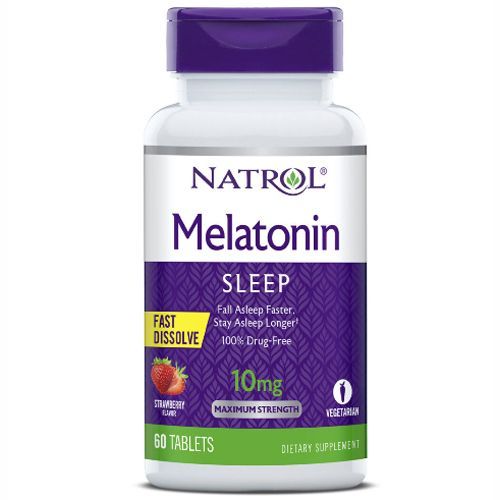 Мелатонин быстрорастворимый 10 мг, 60 таблеток Natrol (США) купить по цене 1 339 руб.