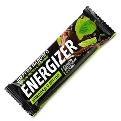 Леовит Energizer - Батончик-мюсли с фруктами Шоколад с мятой 40 гр