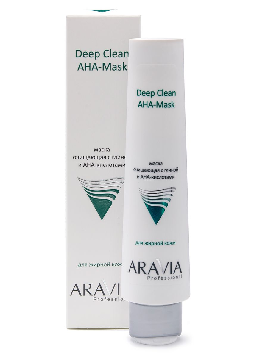 Aravia Professional Deep Clean - Маска очищающая с глиной и AHA-кислотами для лица 100 мл