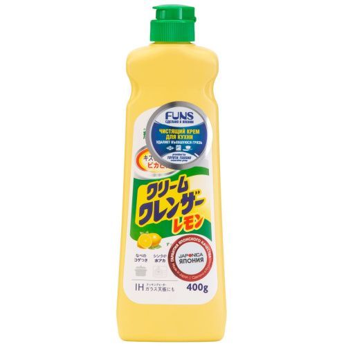 Чистящий крем для кухни и посуды с ароматом лимона, 400 г Funs (Япония) купить по цене 392 руб.