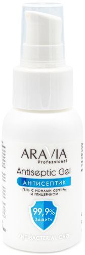 Aravia Professional Antiseptic Gel - Гель-антисептик для рук с ионами серебра и глицерином 50 мл Aravia Professional (Россия) купить по цене 360 руб.
