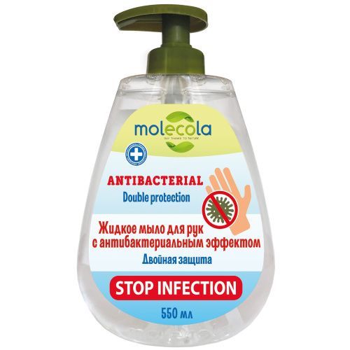 Жидкое мыло для рук с антибактериальным эффектом, 550 мл Molecola (Россия) купить по цене 299 руб.