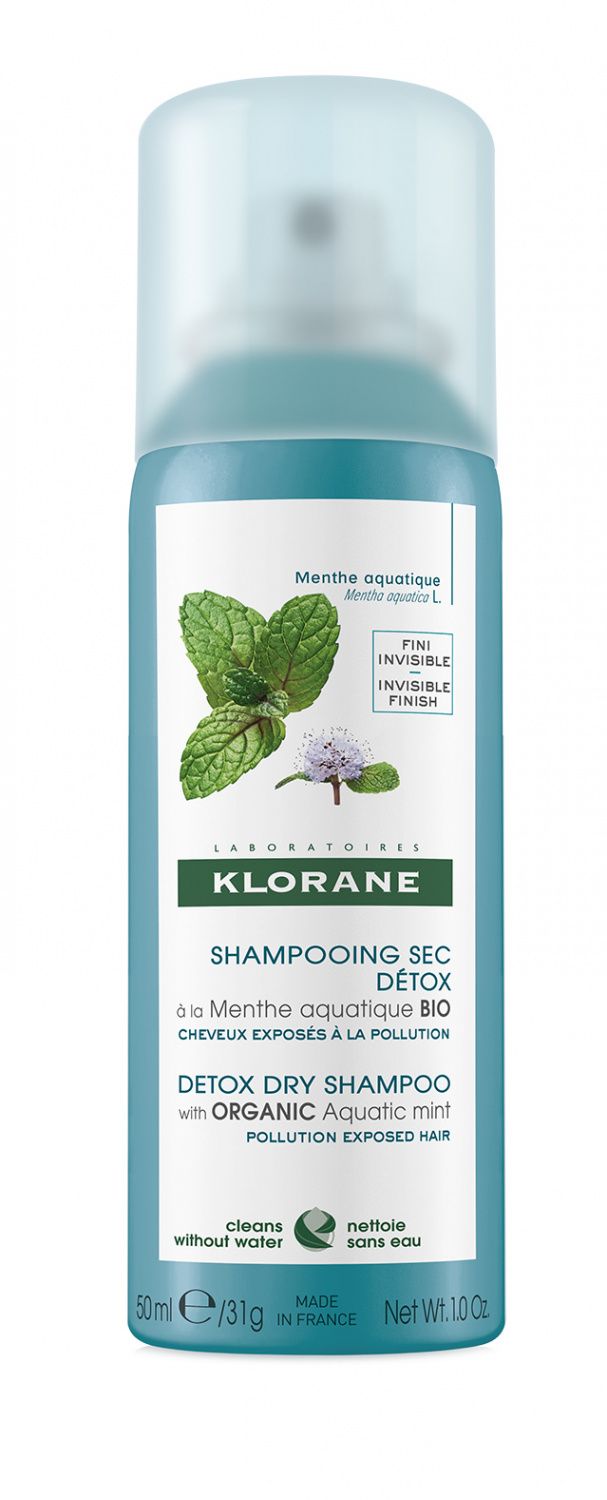 Klorane Mint - Детокс сухой шампунь с экстрактом Водной мяты 50 мл