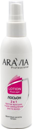Aravia Лосьон 2 в 1 против вросших волос и для замедления роста волос с фруктовыми кислотами 150 мл Aravia Professional (Россия) купить по цене 1 022 руб.