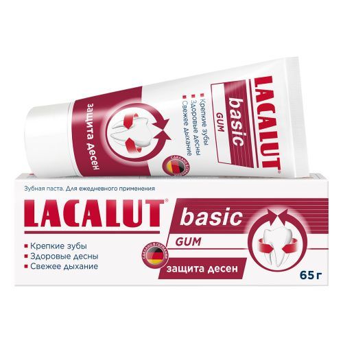 Зубная паста Basic Gum для защиты десен, 65 г Lacalut (Германия) купить по цене 184 руб.