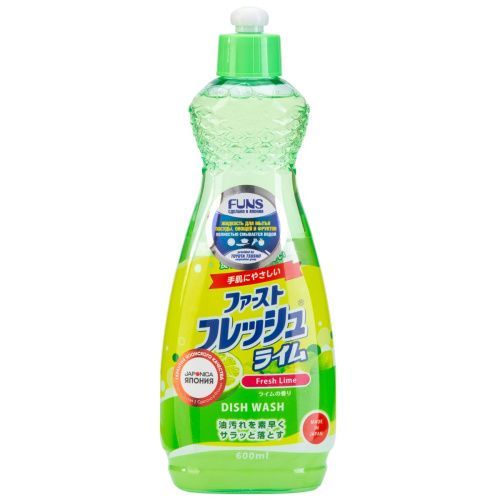 Жидкость для мытья посуды с ароматом лайма, 600 мл Funs (Япония) купить по цене 392 руб.