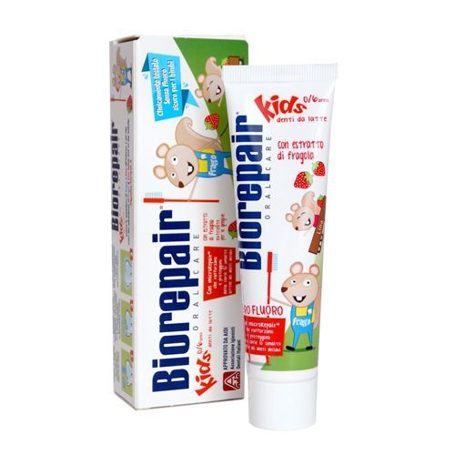 Biorepair Junior Kids Strawberry - Детская зубная паста от 0 до 6 лет 50 мл