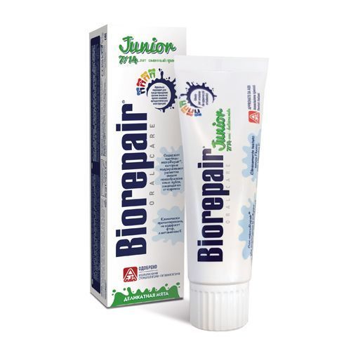 Biorepair Junior Mint - Детская зубная паста с витамином Е и ароматом мяты, 7-14 лет, 75 мл