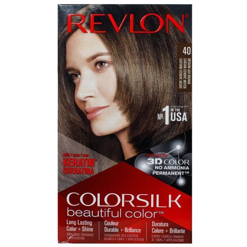 Набор для окрашивания волос в домашних условиях: крем-активатор + краситель + бальзам 40 Пепельный коричневый Revlon Professional (Испания) купить по цене 459 руб.