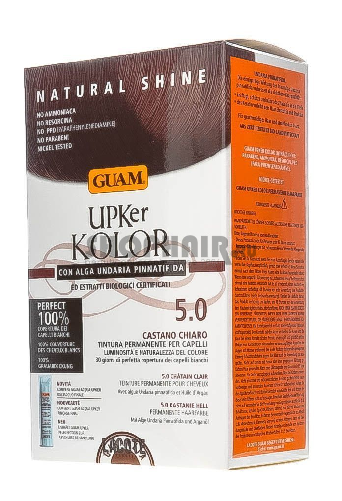 Guam Upker Kolor - Краска для волос 5.0 Светло-каштановый 50 мл Guam (Италия) купить по цене 513 руб.