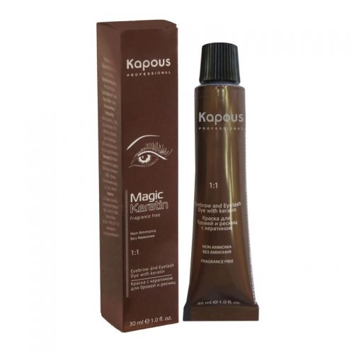 Kapous Professional Fragrance Free - Крем-краска для бровей и ресниц (графит) №0.01 30 мл Kapous Professional (Россия) купить по цене 319 руб.
