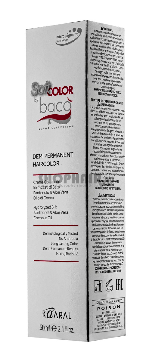Стойкая крем-краска Baco Soft / 10.10 платиновый пепельный блондин, 60 мл Kaaral (Италия) купить по цене 627 руб.