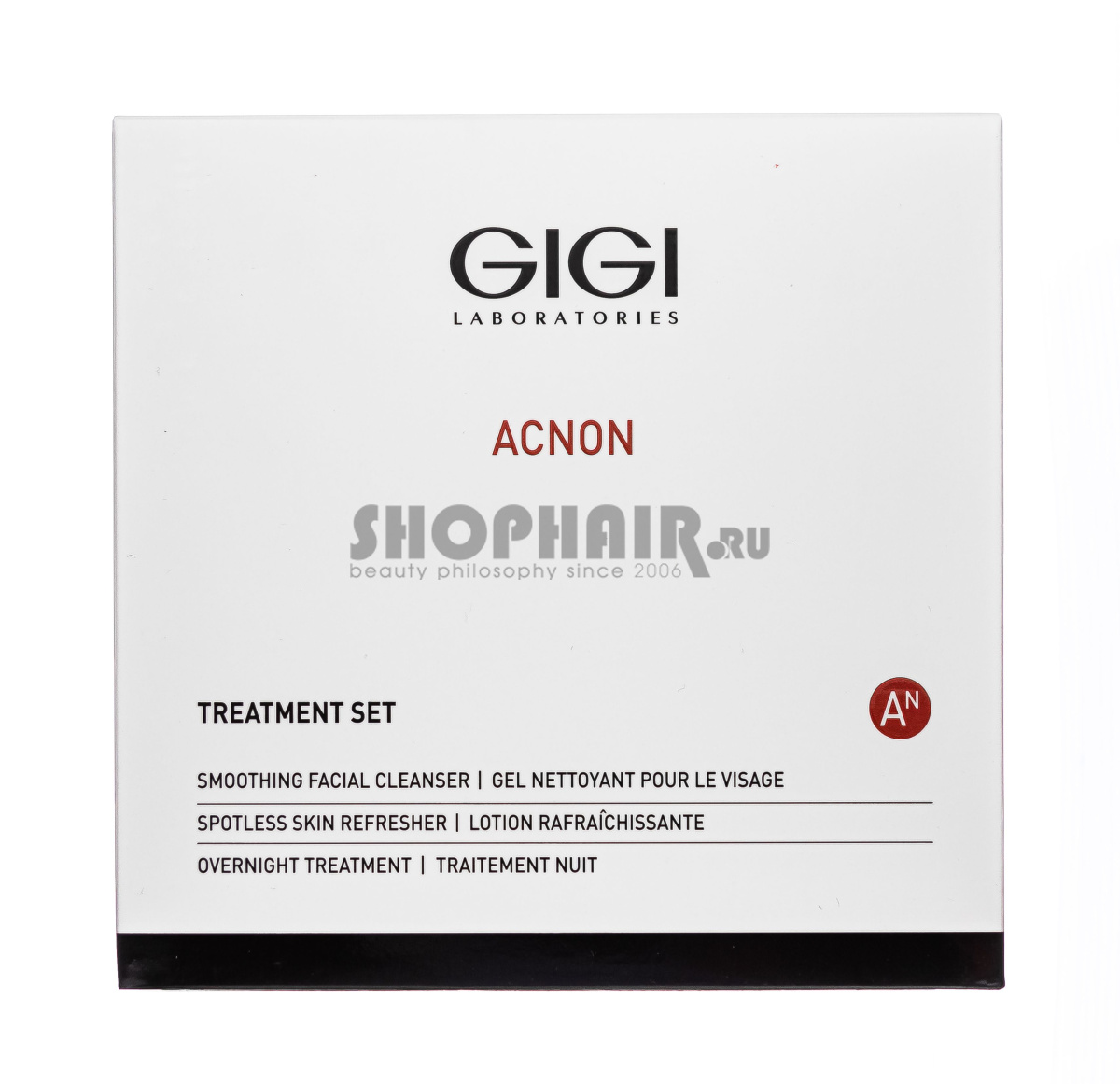 GIGI Acnon Set - Трехступенчатый набор "Чистая кожа" (мыло 100 мл, ночной крем 50 мл, эссенция 120 мл) GIGI (Израиль) купить по цене 8 916 руб.