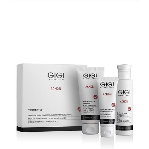 GIGI Acnon Set - Трехступенчатый набор "Чистая кожа" (мыло 100 мл, ночной крем 50 мл, эссенция 120 мл) GIGI (Израиль) купить по цене 8 916 руб.