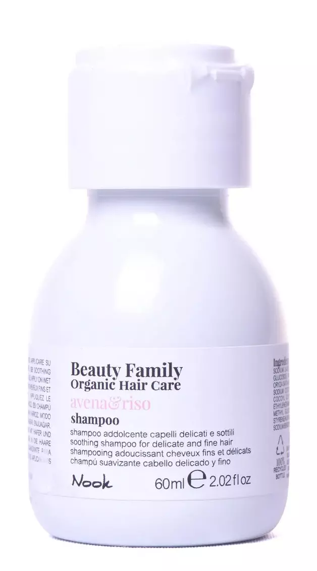 Успокаивающий шампунь для тонких и ломких волос Shampoo Avena&Riso, 60 мл Nook (Италия) купить по цене 1 080 руб.