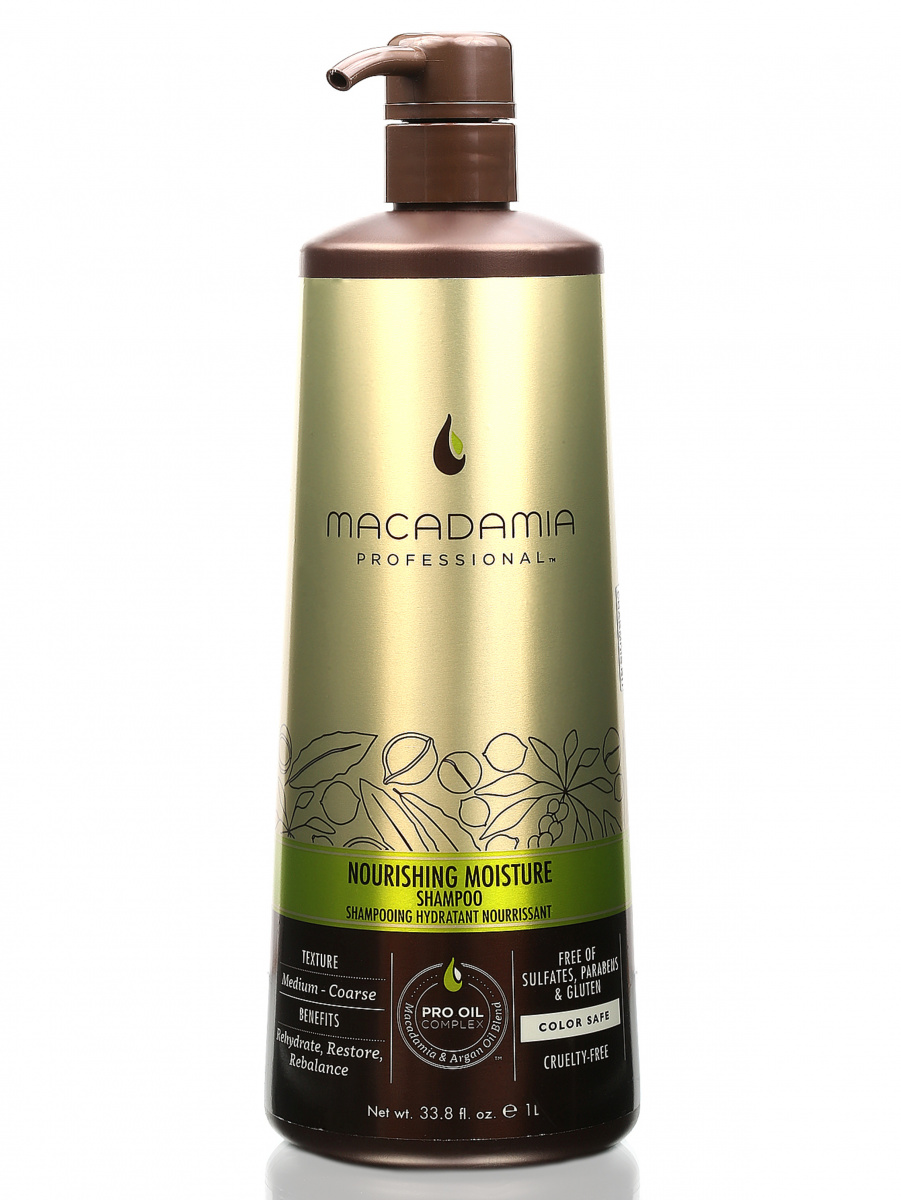 Macadamia Professional Nourishing Moisture Shampoo - Шампунь питательный для всех типов волос 1000 мл Macadamia Professional (США) купить по цене 3 500 руб.