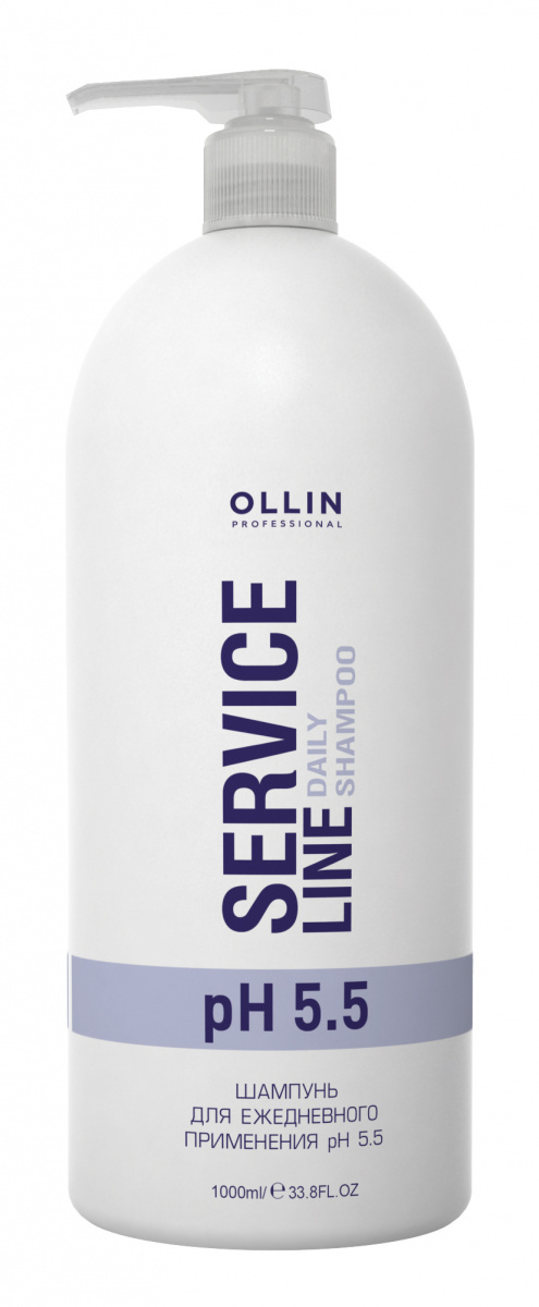 Ollin Professional Service Line Daily Shampoo Ph 5.5 - Шампунь для ежедневного применения рН 5.5 1000 мл Ollin Professional (Россия) купить по цене 513 руб.
