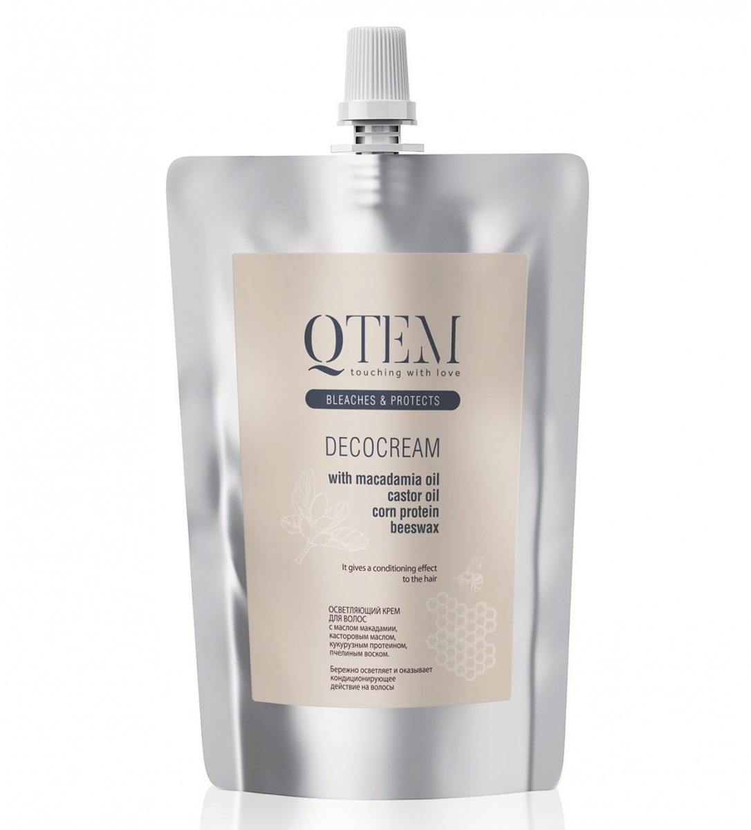 Qtem Color Service Decocream - Осветляющий крем для волос с маслом макадамии 500 г Qtem (Испания) купить по цене 2 990 руб.