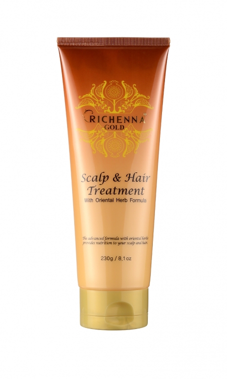 Richenna Gold - Маска для волос и кожи головы с хной и комплексом восточных трав 230 гр Richenna (Корея) купить по цене 1 987 руб.