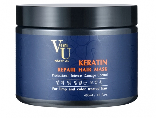 Von-U Keratin Repair Hair Mask - Маска-реконструктор с кератином 480 мл Von-U (Корея) купить по цене 1 444 руб.