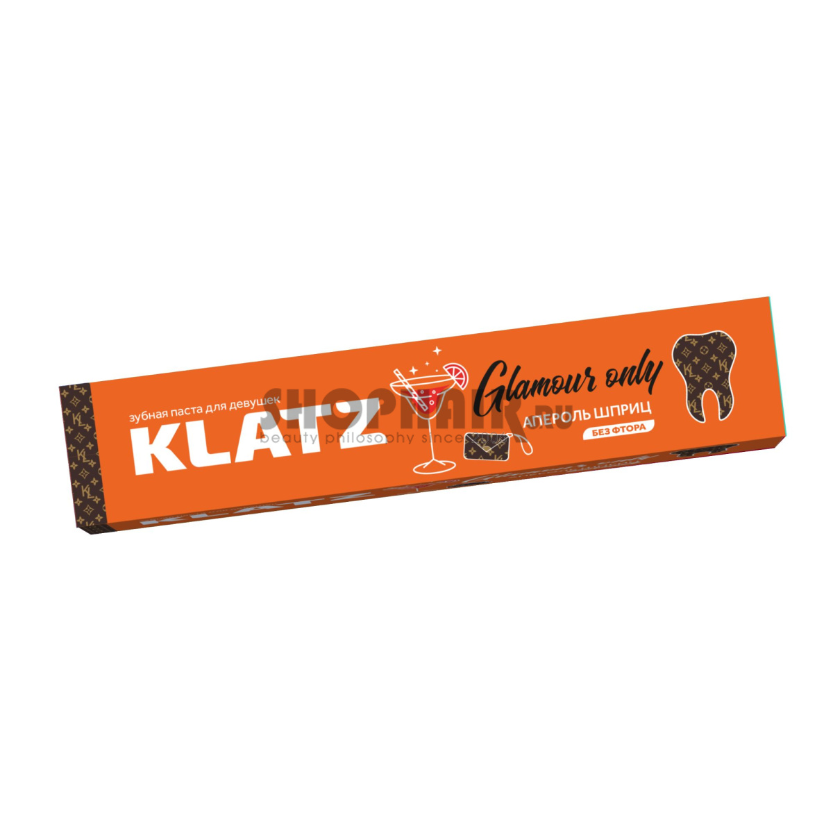 Klatz Glamour Only - Зубная паста для девушек "Апероль шприц" без фтора 75 мл Klatz (Россия) купить по цене 247 руб.