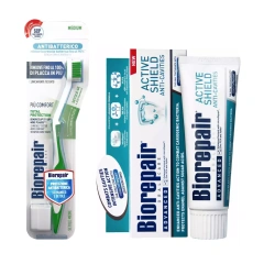 Набор для защиты эмали: зубная паста 75 мл + зубная щетка Biorepair (Италия) купить по цене 1 289 руб.