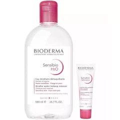 Набор для чувствительной кожи: мицеллярная вода, 500 мл + крем, 40 мл Bioderma (Франция) купить по цене 3 097 руб.