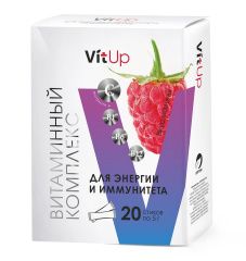 VitUp - Витаминный комплекс "Источник энергии и иммунитета" со вкусом малины 20 стиков х 5 г VitUp (Россия) купить по цене 532 руб.