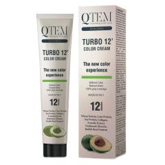 Перманентный краситель Turbo 12 Color Cream с восстанавливающими активами 7.12 100 мл Qtem (Испания) купить по цене 865 руб.