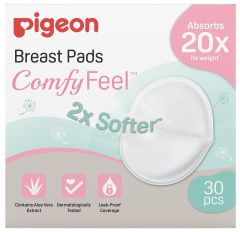 Pigeon Comfy Feel Breast Pads - Вкладыши для бюстгалтера с алоэ 30 шт Pigeon (Япония) купить по цене 617 руб.