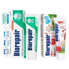 Набор зубных паст для всей семьи, 75 мл + 50 мл Biorepair (Италия) купить по цене 1 258 руб.