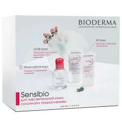 Bioderma Sensibio - Весенний набор для чувствительной кожи (Увлажняющий крем AR 40 мл, Защитный BB-крем AR 40 мл, Мицеллярная вода H2O 100 мл) Bioderma (Франция) купить по цене 3 370 руб.