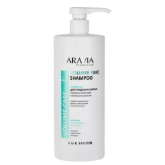 Шампунь для придания объема тонким и склонным к жирности волосам Volume Pure Shampoo, 1000 мл Aravia Professional (Россия) купить по цене 1 296 руб.