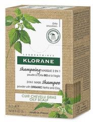 Klorane - Порошковый шампунь-маска 2 в 1 с экстрактом крапивы и глины 8 х 3 г Klorane (Франция) купить по цене 1 056 руб.