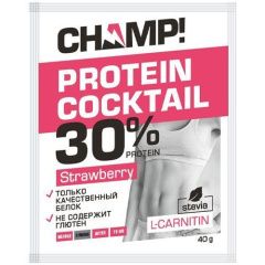 Леовит Champ - Коктейль протеиновый клубничный 40 гр Леовит (Россия) купить по цене 123 руб.