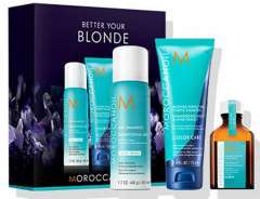 Moroccanoil Better Your Blonde Mini - Набор (Сухой шампунь для светлых волос 65 мл, Тонирующий шампунь с фиолетовым пигментом 70 мл,  Восстанавливающее масло 25 мл) Moroccanoil (Израиль) купить по цене 2 401 руб.