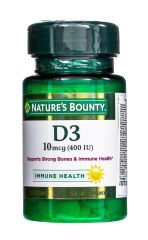 Nature's Bounty - Витамин D3 400 МЕ 100 таблеток Nature's Bounty (США) купить по цене 968 руб.