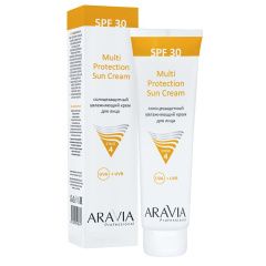 Aravia Professional Multi Protection Sun Cream - Солнцезащитный увлажняющий крем для лица SPF 30 100 мл Aravia Professional (Россия) купить по цене 1 380 руб.