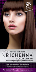 Richenna Color Cream Chestnut - Крем-краска для волос с хной № 5N Richenna (Корея) купить по цене 1 327 руб.
