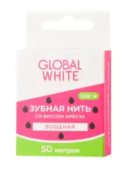 Вощеная зубная нить со вкусом арбуза, 50 м Global White (Россия) купить по цене 390 руб.