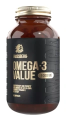Биологически активная добавка к пище Omega 3 Value 30% 1000 мг, 60 капсул Grassberg (Великобритания) купить по цене 1 205 руб.