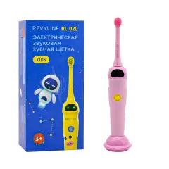 Детская электрическая звуковая зубная щетка RL 020 3+, розовая, 1 шт Revyline (Китай) купить по цене 3 290 руб.