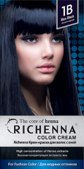 Richenna Color Cream Blue Black - Крем-краска для волос с хной № 1B Richenna (Корея) купить по цене 1 280 руб.